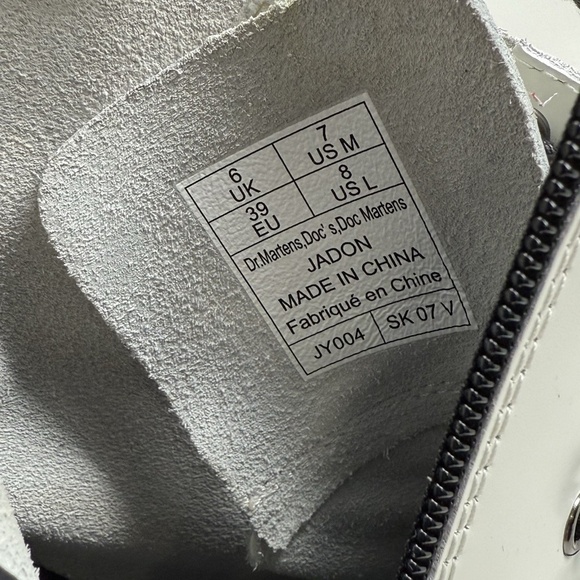 Dr. Martens White Jadon Platform Boots Women’s Size US 8 EU 39 - Picture 11 of 15